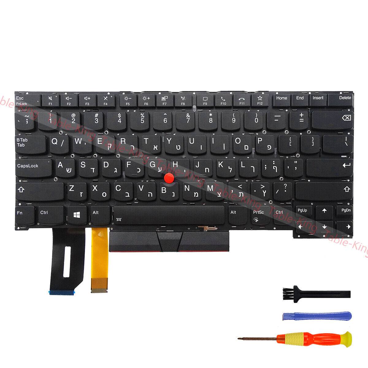 Hebrew Backlit Keyboard for Lenovo Thinkpad T14s Gen1/P1 Gen3/X1 Extreme Gen3