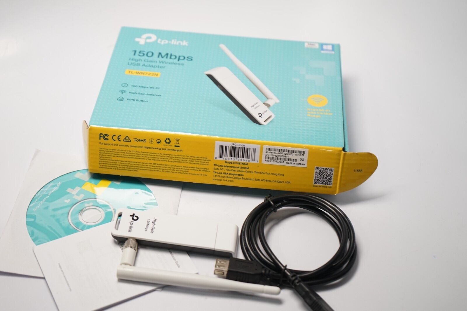 TP-LINK TL-WN722N 150 Mbps High Gain Wireless USB Wifi  Adapter