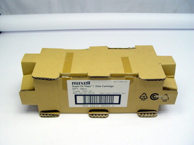 (10 Pack) Maxell SDLT1/1800 XJ B Super DLT Tape Data Cartridges, 183700
