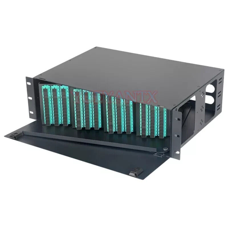 Revolving Fiber Optic Terminal Box 144 cores SC OM3 Adapter Pigtail Patch Panel