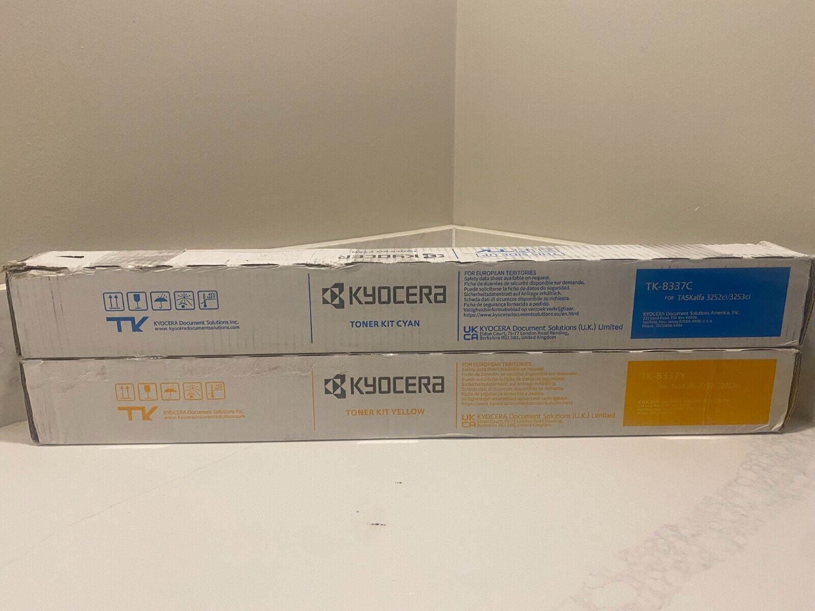 Kyocera Cyan (TK-8337C) & Yellow (TK-8337Y) Toner- New Unboxed