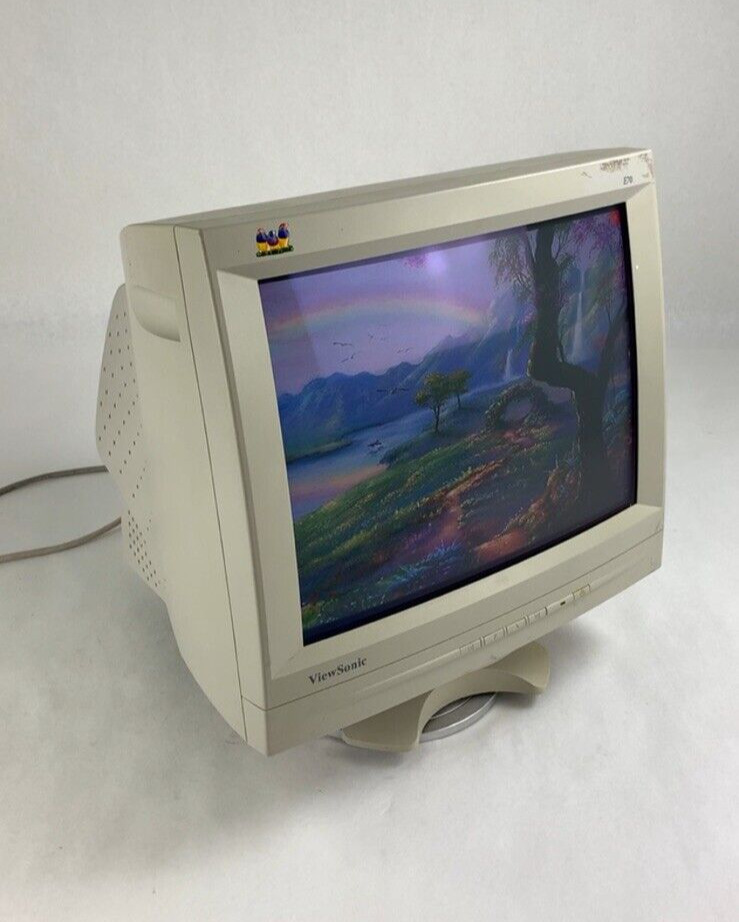 Vintage ViewSonic E70F VCDTS23125-10M CRT Monitor 1280x1024 Retro Gaming Tested