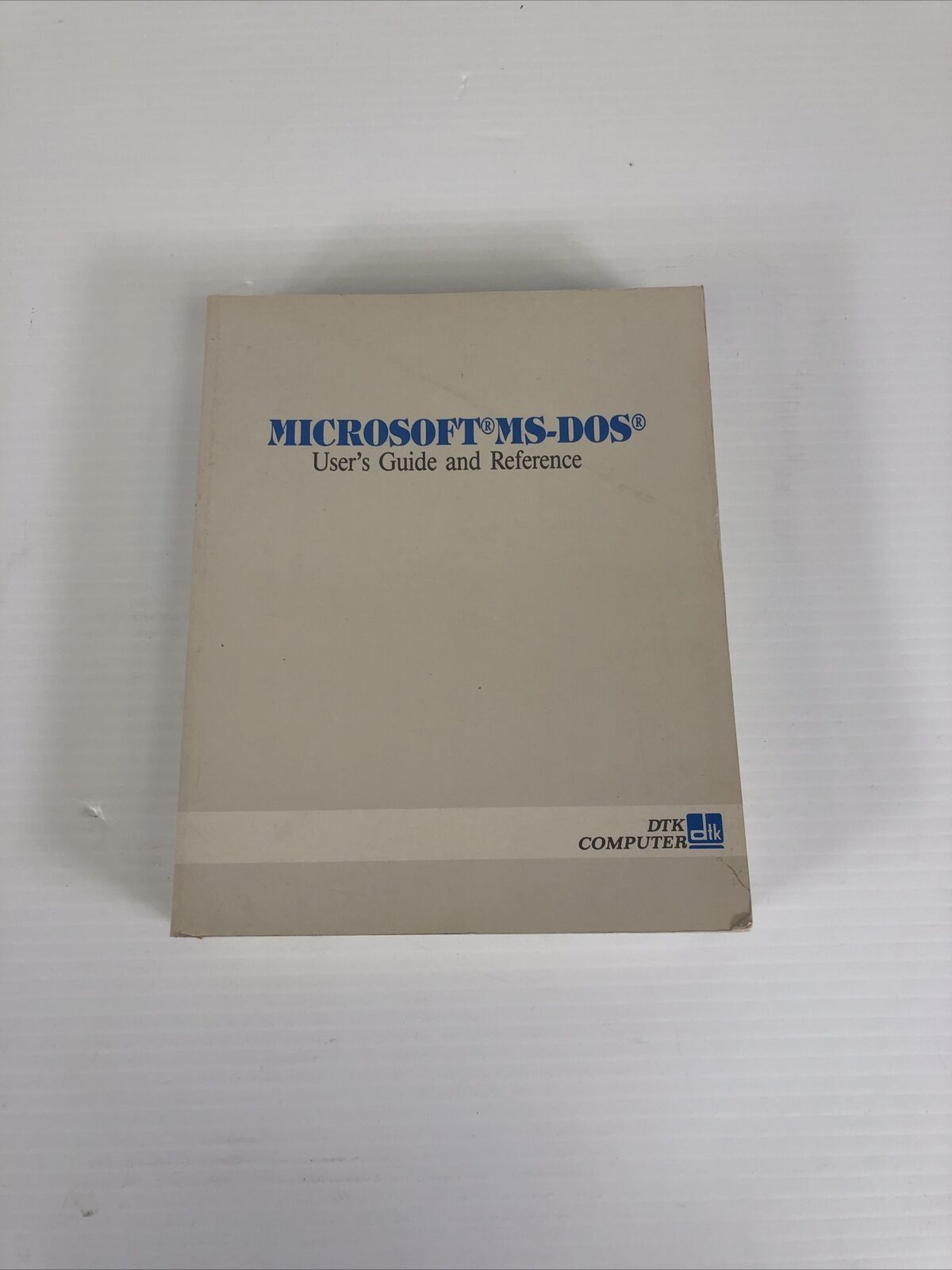 Microsoft MS-DOS 4.0 User's Guide and Reference — DTK Computer 1988