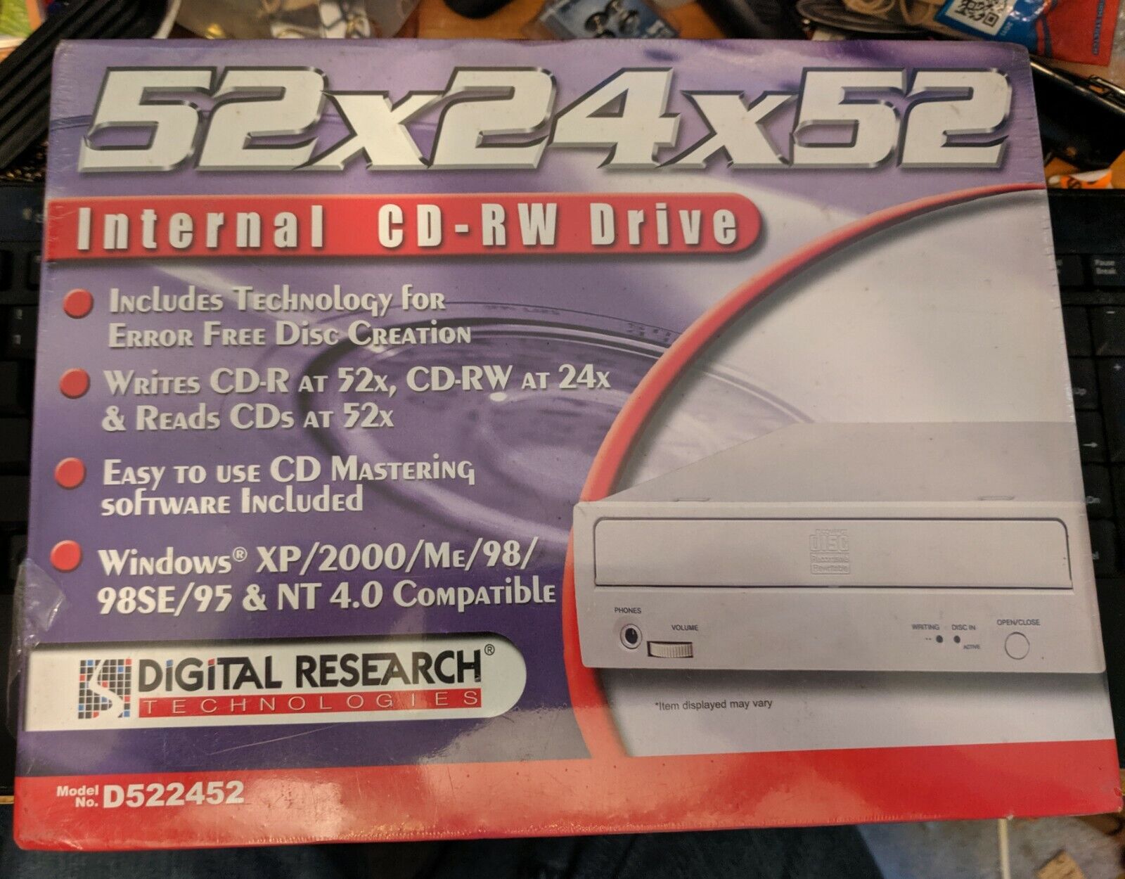 Digital Research Technologies - Internal CD-RW Drive 52x24x52 Model D522452
