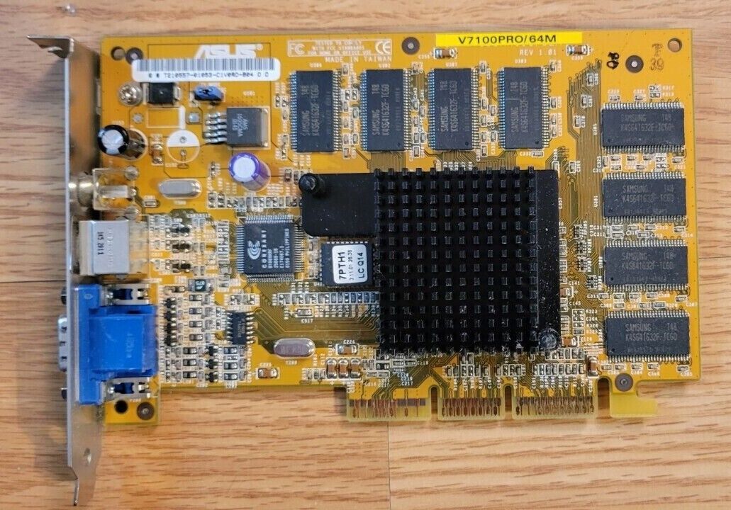 Asus V7100PRO/64M AGP  64MB VGA Video S-Vid Graphics Card