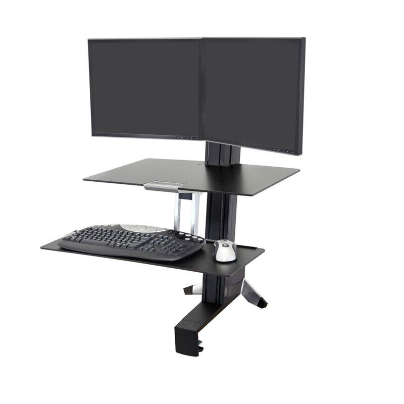 Ergotron WorkFit-S Dual Monitor Sit-Stand Worksurface, 33-349-200 (NEW/Open box)
