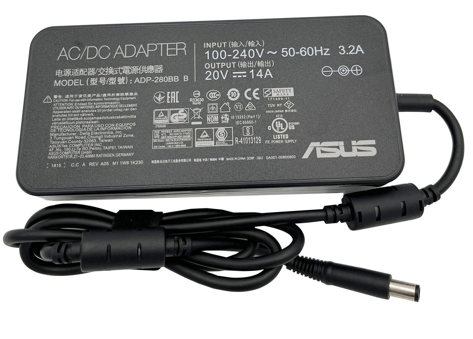 ASUS 20V 14A 280W AC Power Adapter For Asus ROG Strix XG43U XG43UQ Monitor