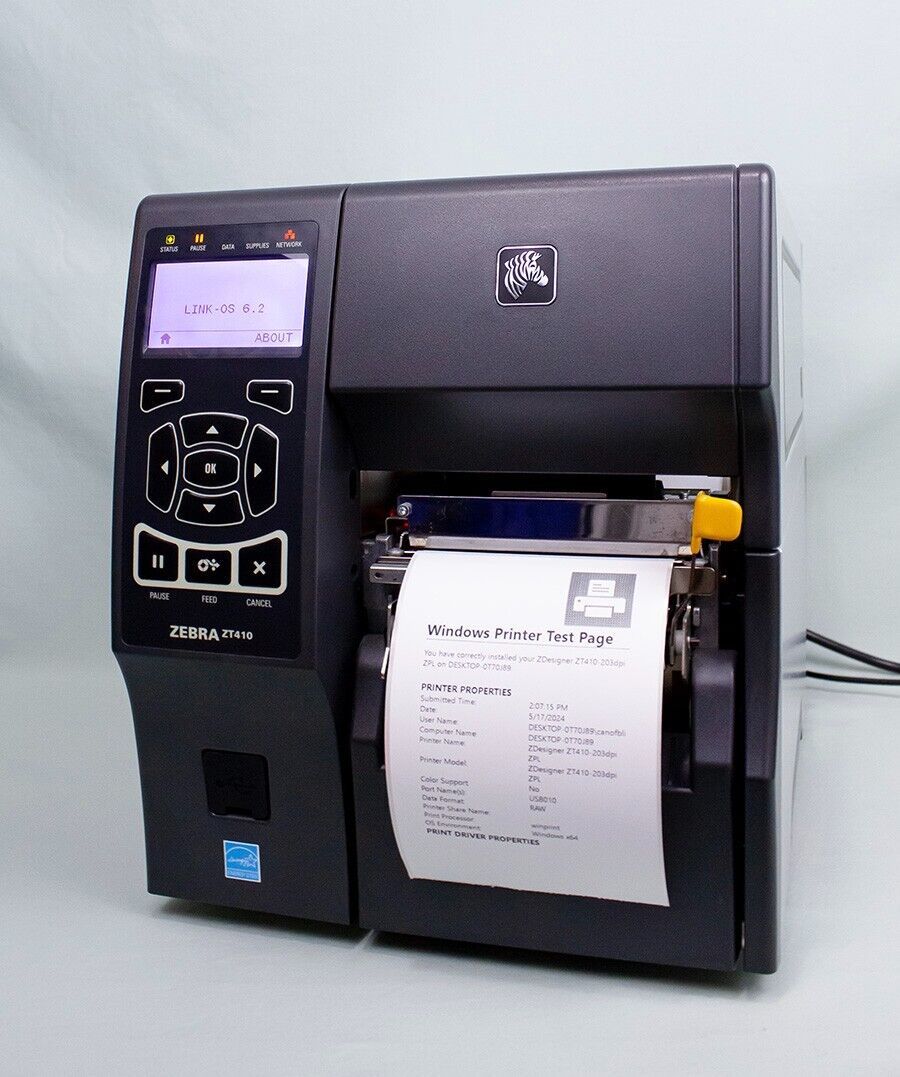 Zebra ZT410 Industrial Thermal Transfer / Direct Thermal Label Printer