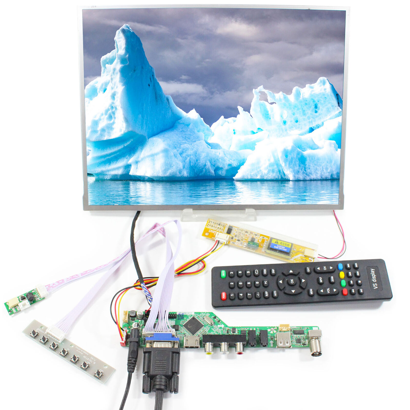 HDMI VGA USB   TV Board T.V56.03 with 13.3inch TM133XG 1024X768 LCD Screen