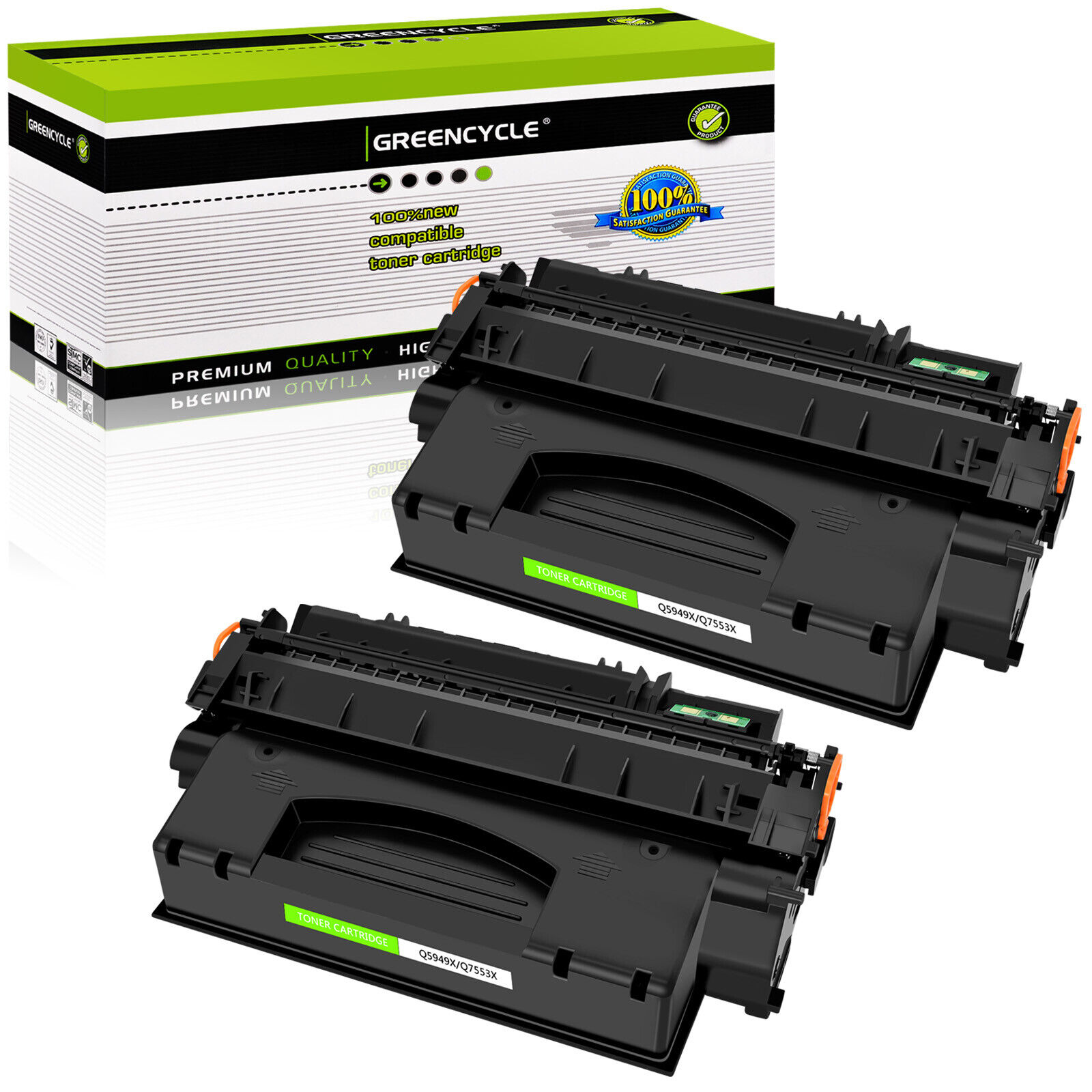 2PK Q5949X Toner Cartridge Compatible FOR HP 49X LaserJet 1320 1320N 1320T 3390