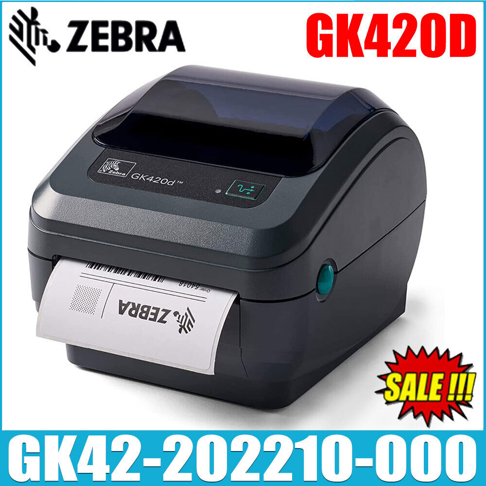 Zebra GK420D GK42-202210-000 203Dpi Barcode Label Direct Thermal Desktop Printer