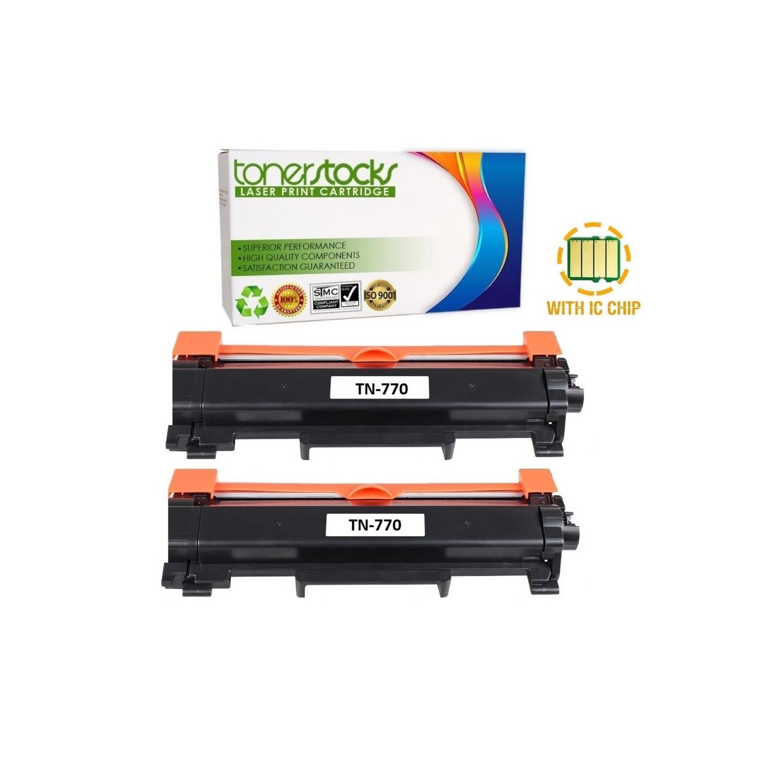 2PK Compatible TN-770 Super High Yield Toner Cartridge Black [With CHIP] 