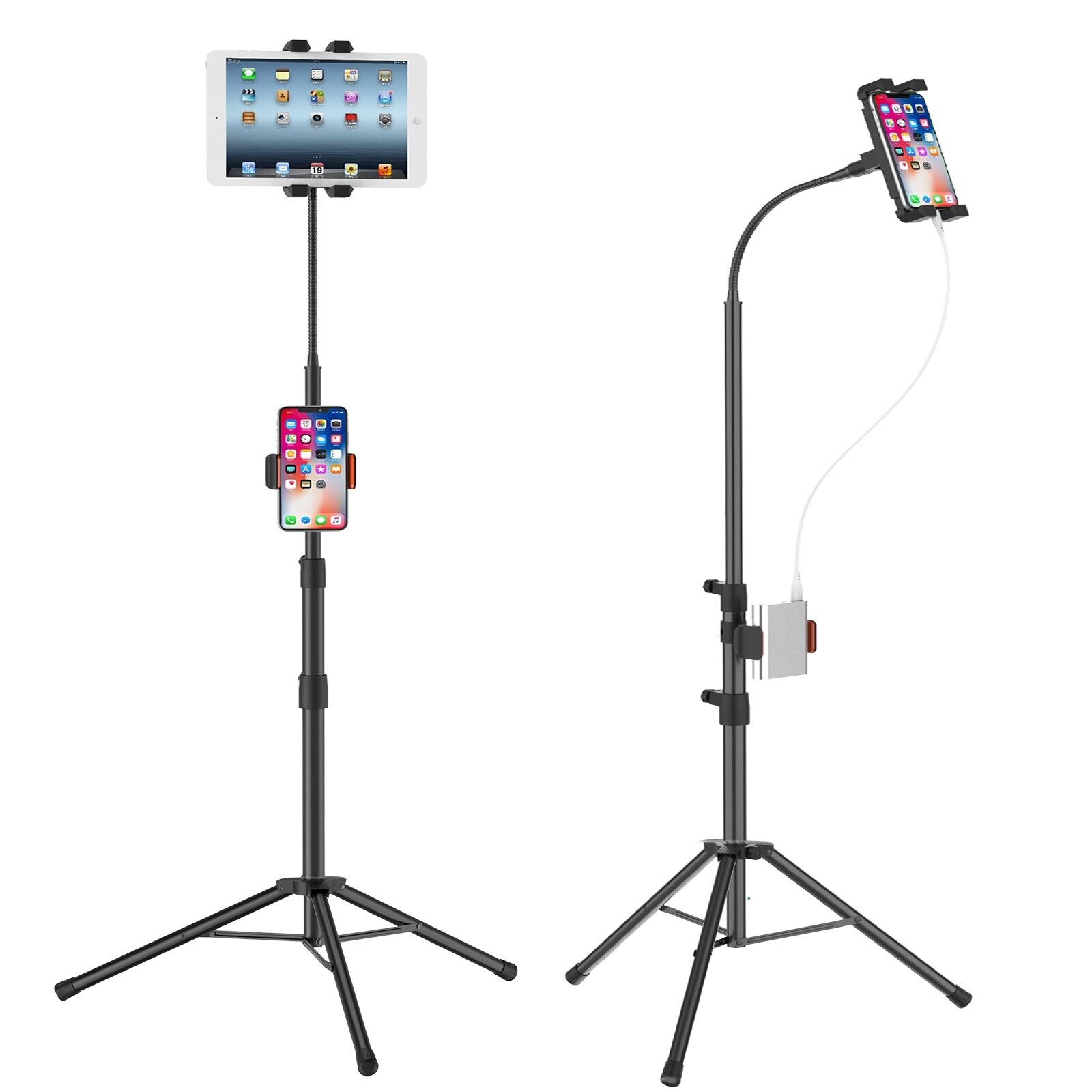 LIUGAST Ipad Tripod Stand,Gooseneck 67-inch Floor Stand for Tablet