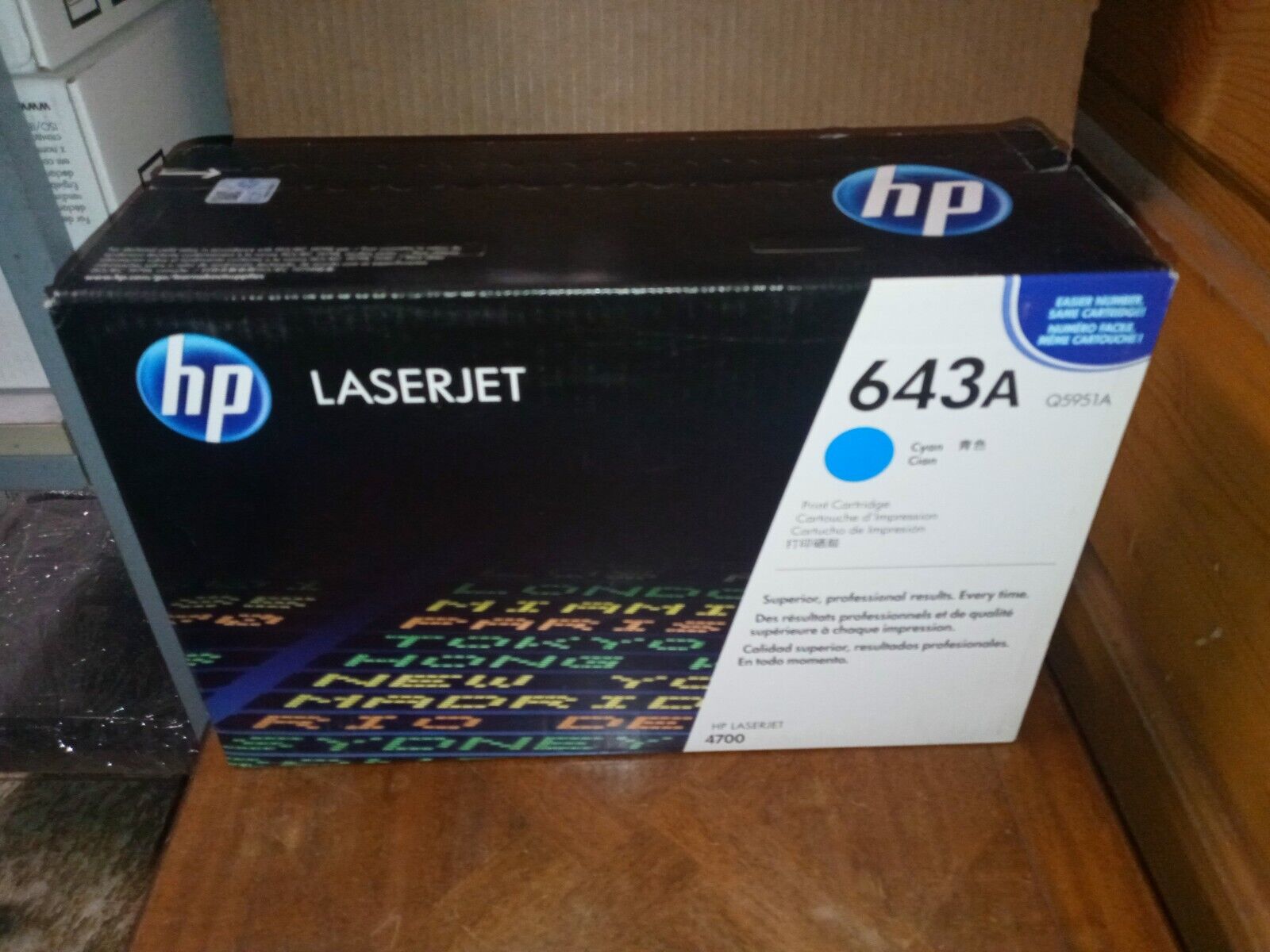 NEW Genuine HP Q5951A Cyan Toner Print Cartridge 643A for LaserJet 4700 Sealed