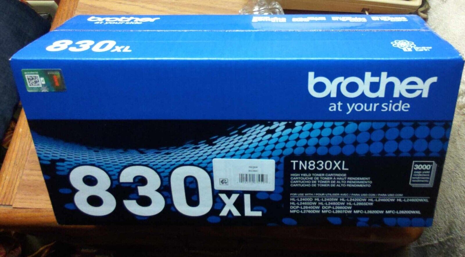 GENUINE NEW Brother TN830XLW TN830XL Black High Yield Printer Toner Cartridge