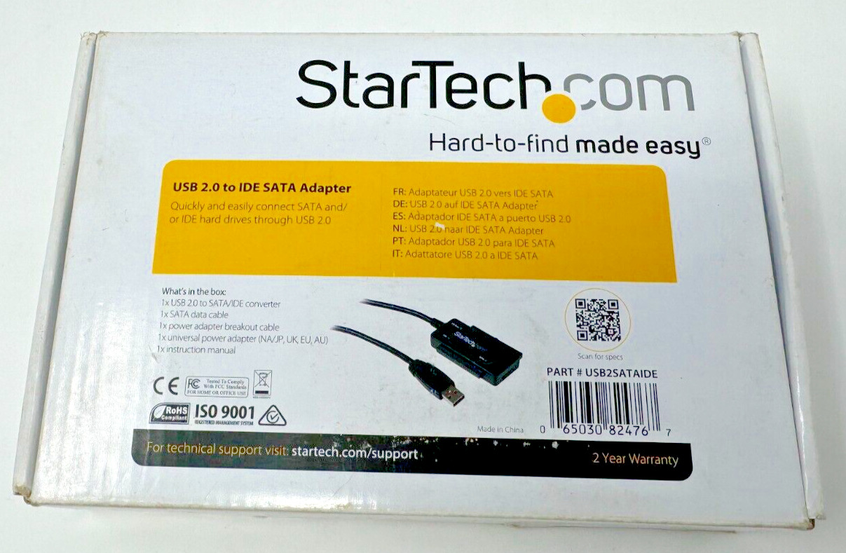 Usb 2.0 To Ide Or Sata Cable Adapter With Bonus European Style Cable Plug
