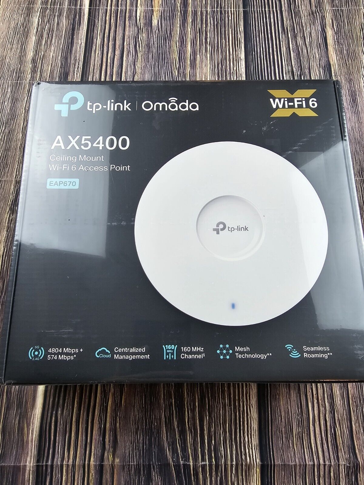 TP-LINK EAP670 AX5400 WiFi 6 Ceiling Mount PoE+ Wireless Access Point - White