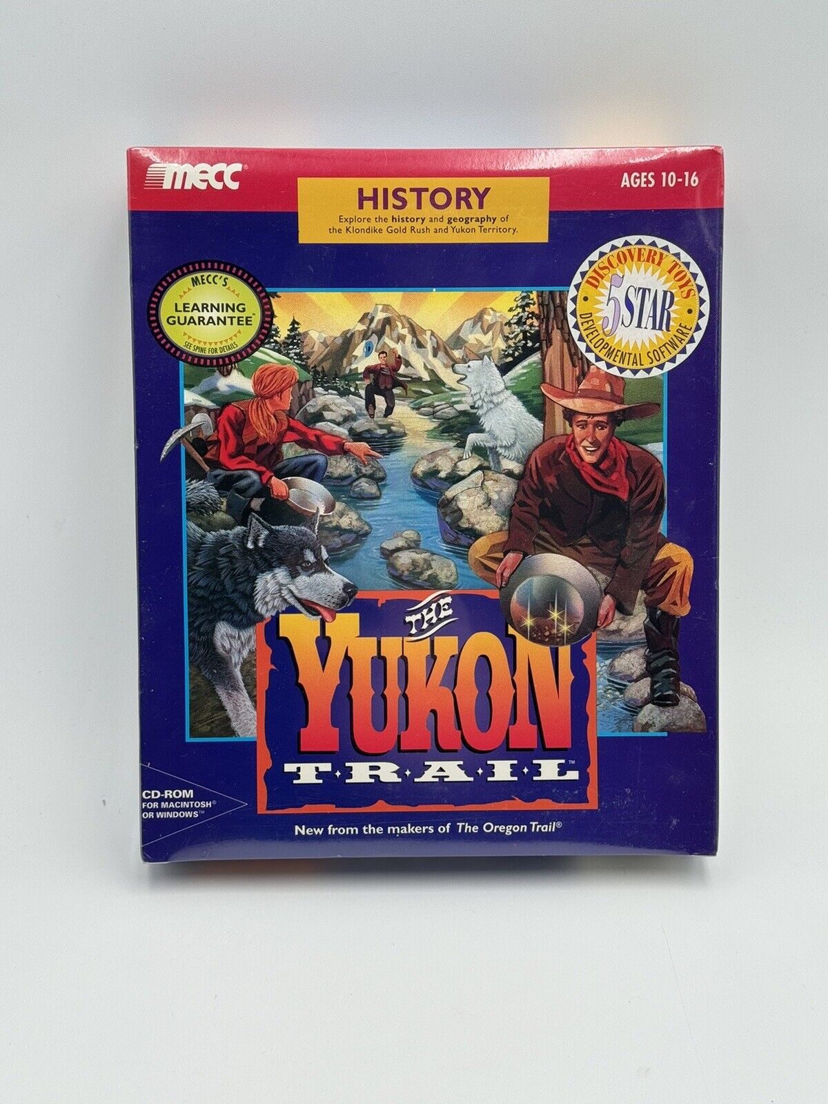 The Yukon Trail CD-Rom by mecc 1994 for Windows & Mac