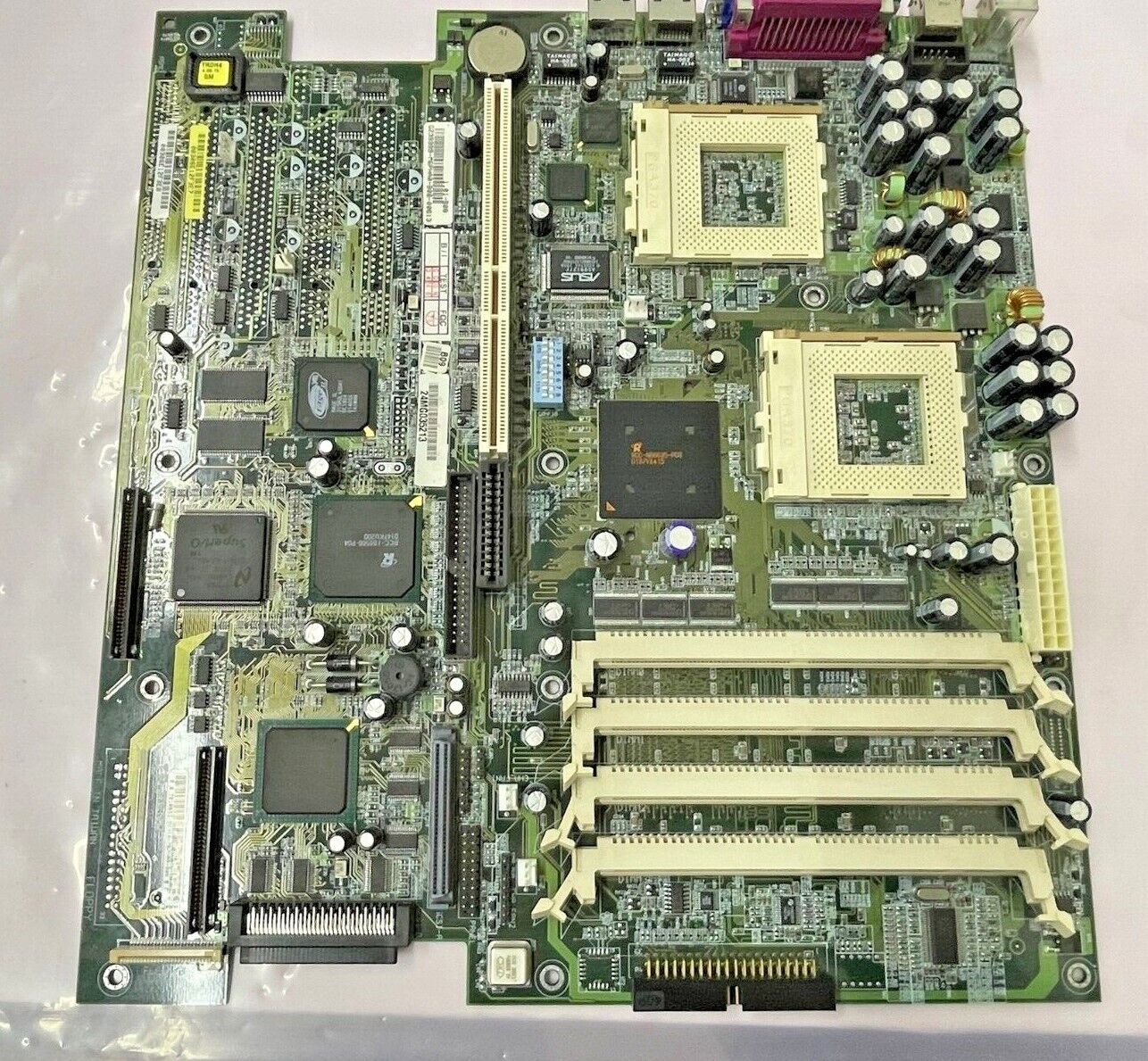 VINTAGE HP ASUS TR-DLSR DUAL TUALATIN S370 MB VGA SCSI DUAL LAN OEM HP RM1MBRK