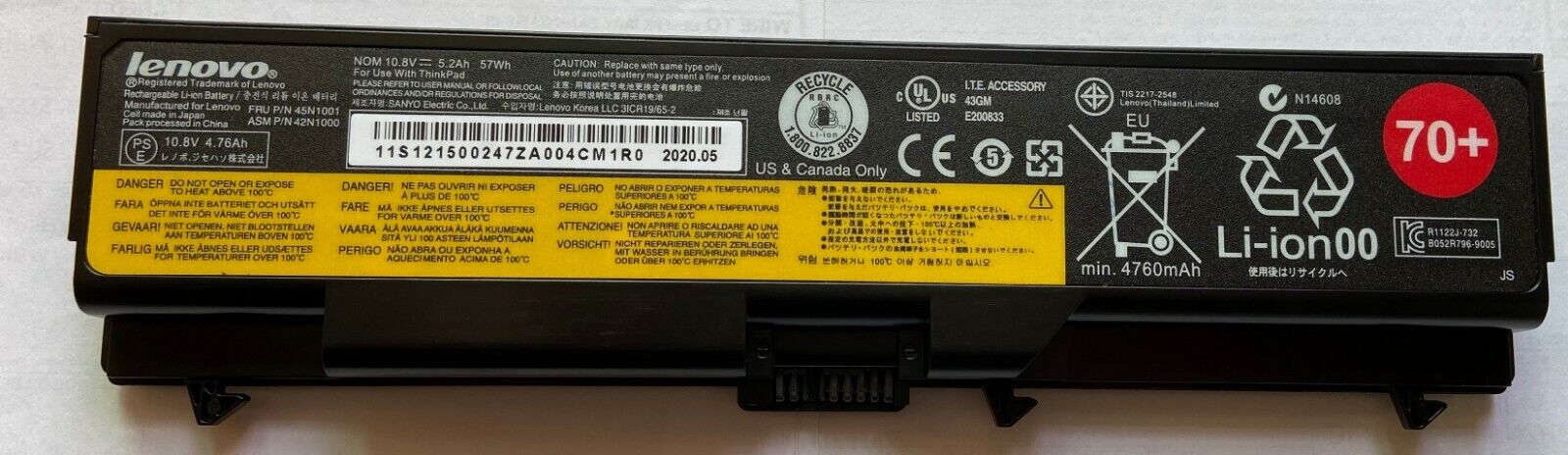Genuine 0A36302 0A36303 45N1001 Battery For Len ovo Thinkpad T410 T420 T430 70+
