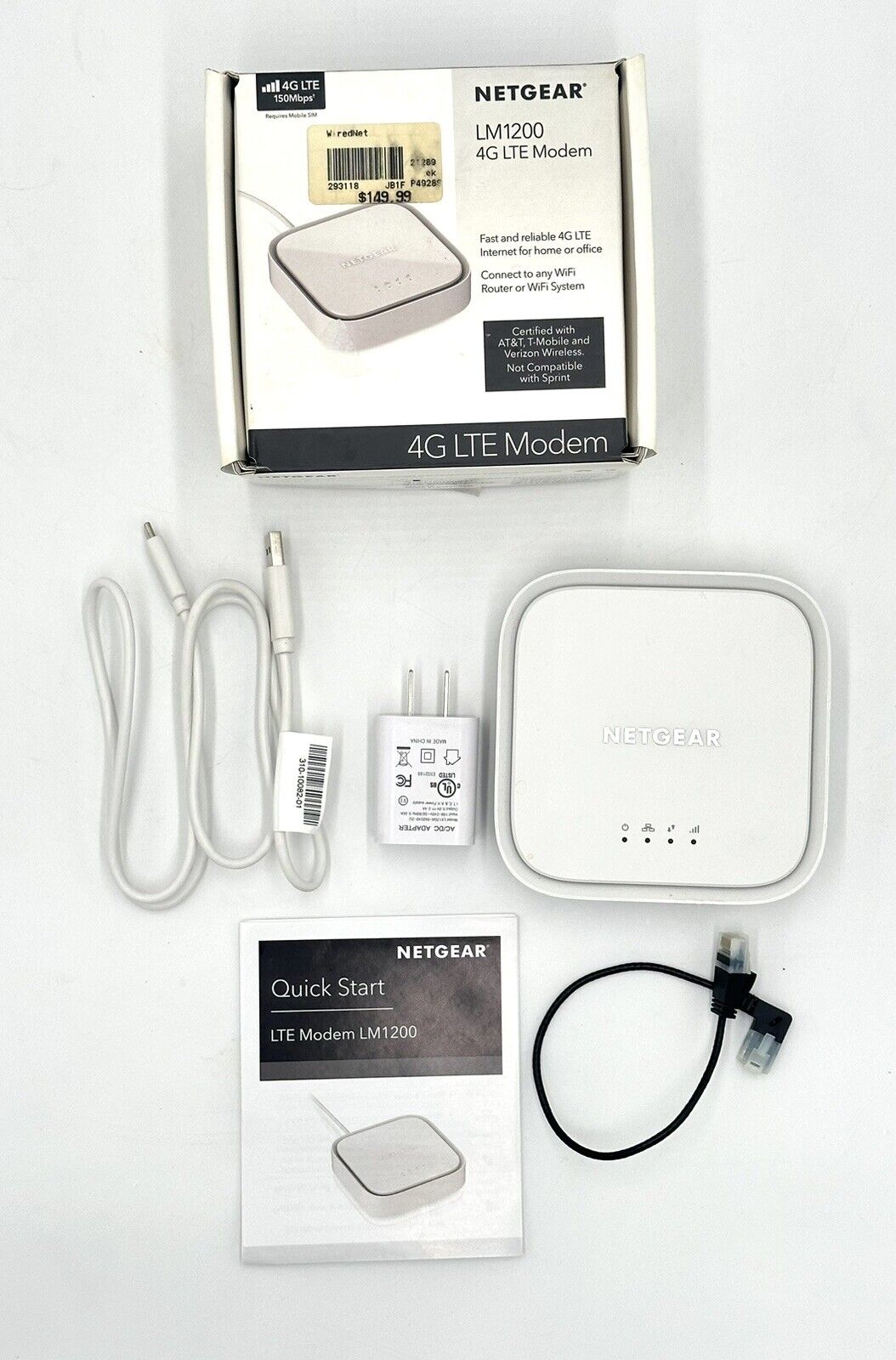 Netgear LM1200 4G LTE Broadband Modem - White