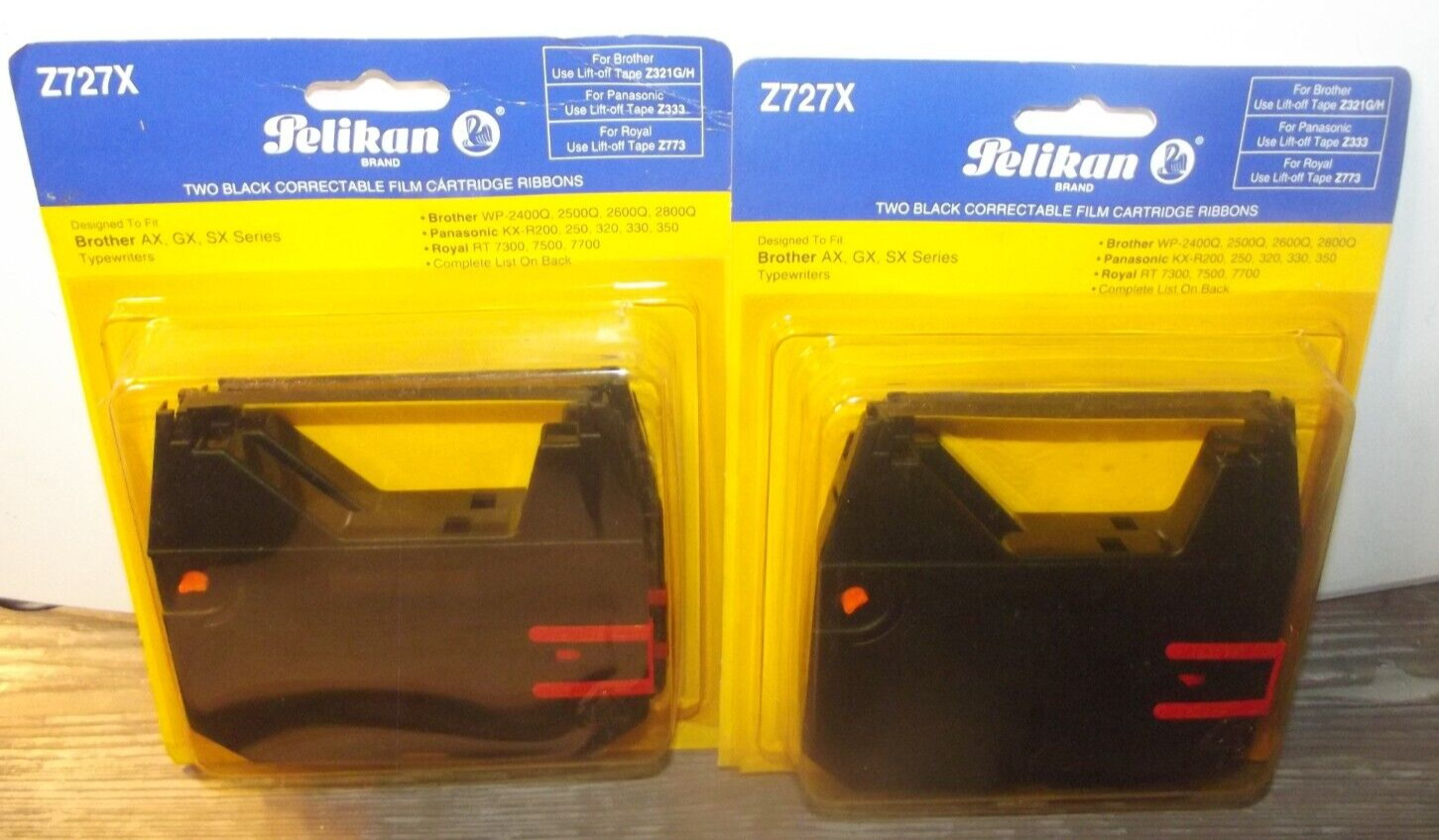 Lot 2 - 2 Packs Pelikan Z727X Black Correctable Film Cartridge Ribbons 4
