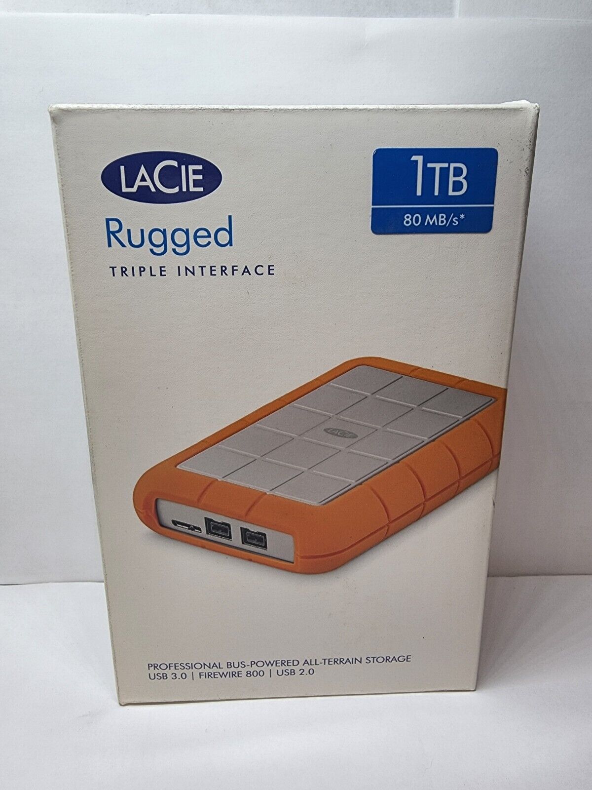 LaCie Rugged 1TB Triple USB 3.0 Portable Hard Drive.  NEW IN BOX