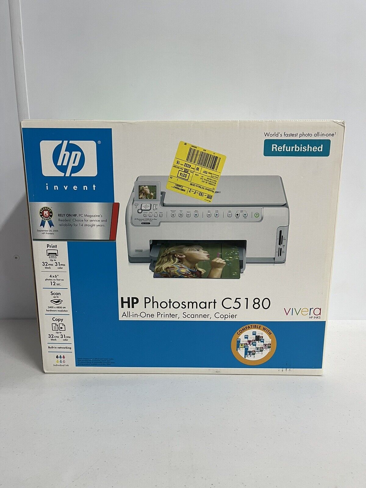 HP Photosmart C5180 All-In-One Inkjet Printer NEW