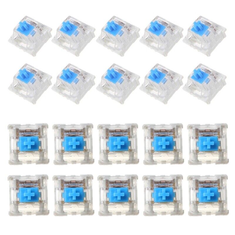 3pin 60g Bluish White Linear Switches For Mechanical keyboard (10PCS)