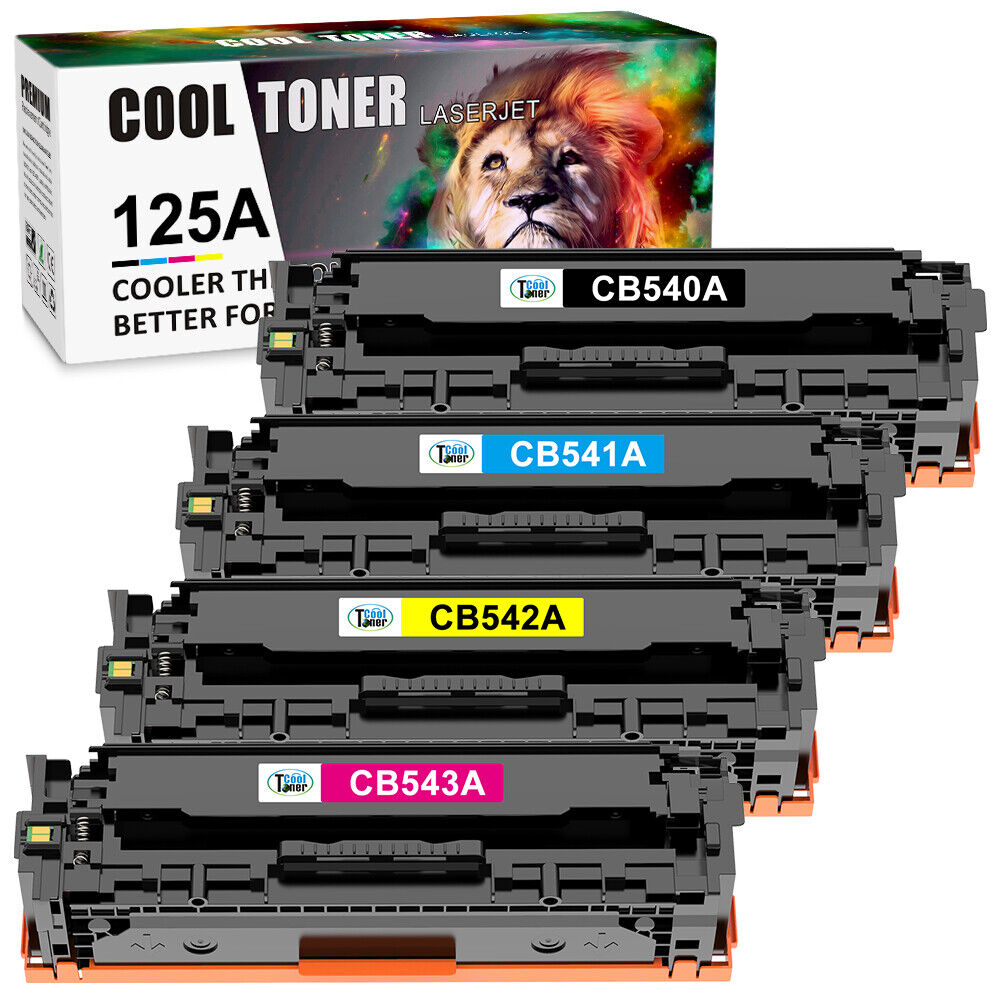 4PK CB540A Toner Set Compatible with HP 125A Color LaserJet CP1210 CM1312nfi MFP