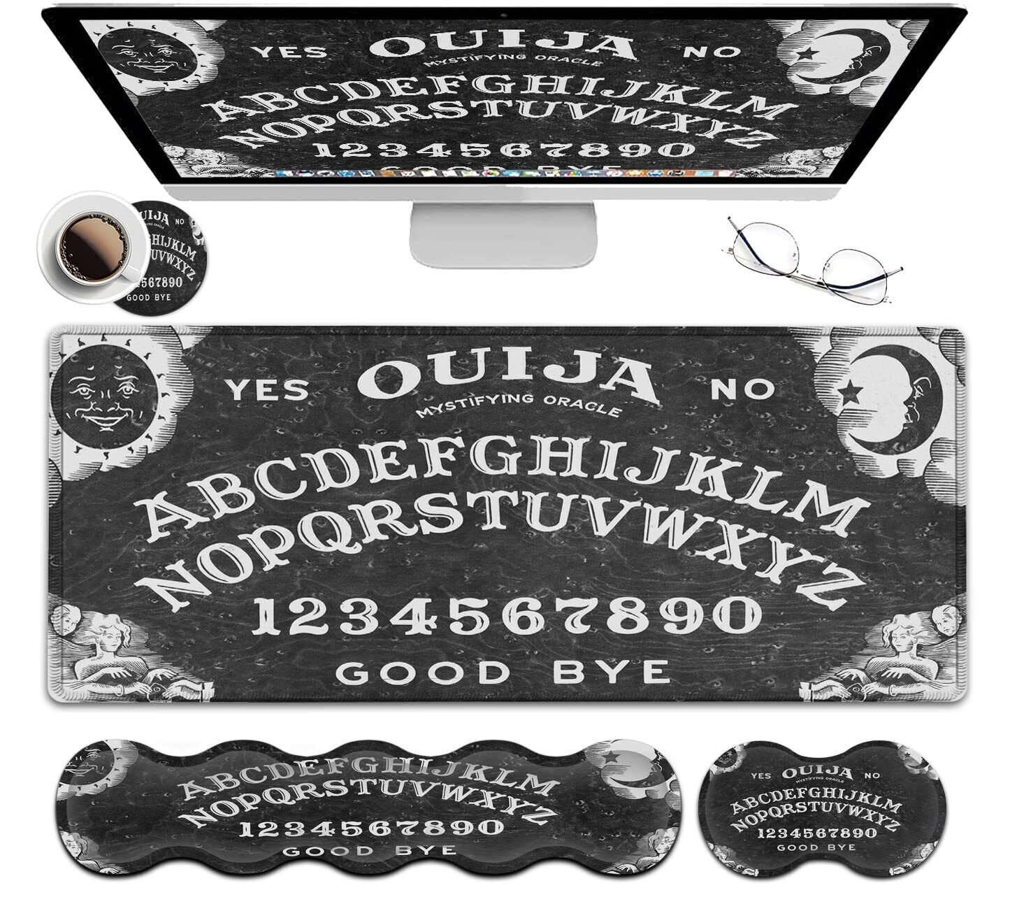Gaming Mouse Pad XXL Large Desk Mat Ouija Board Witch Extended Mousepad Non-S...