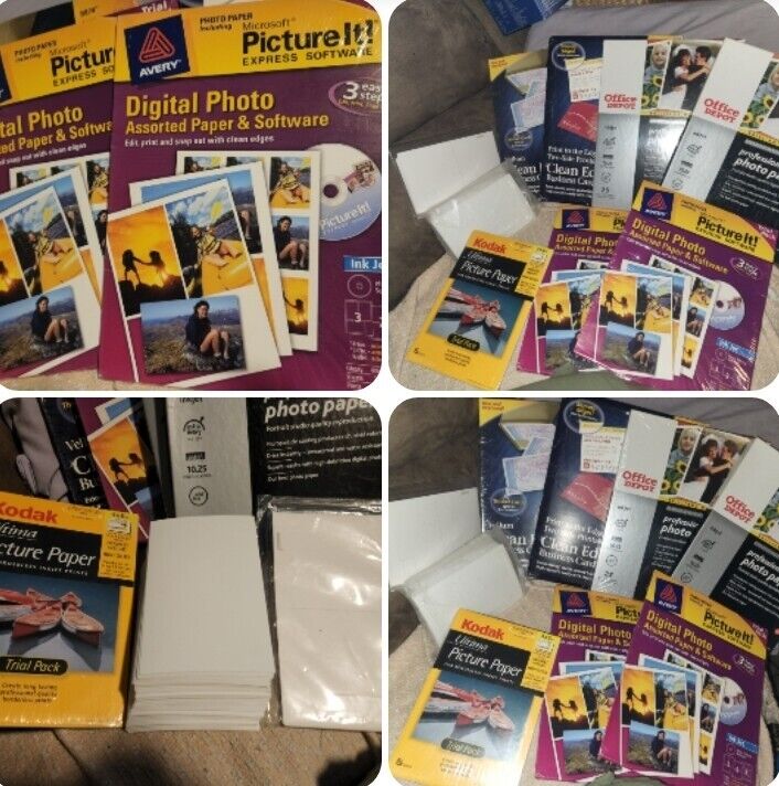 Inkjet Photo Paper Lot. 45-8x11, 360 buis-cards, 4x6-180+ mostly seal pkgs