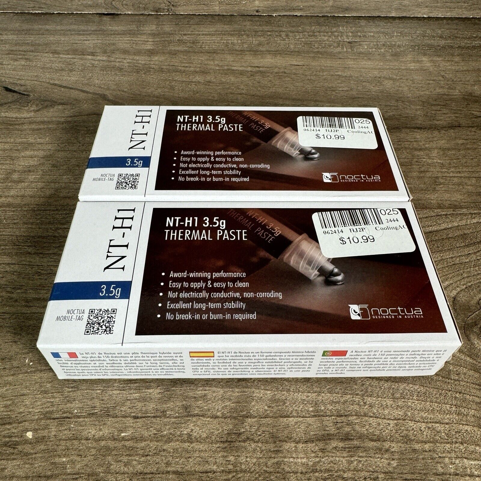 Noctua NT-H1 3.5G, Pro-Grade Thermal Compound Paste Computer Two Packs Sealed