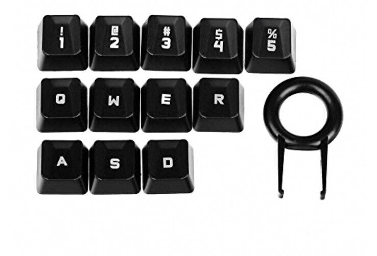 Performance Gaming keycaps Replacement (Black 12 Keys)