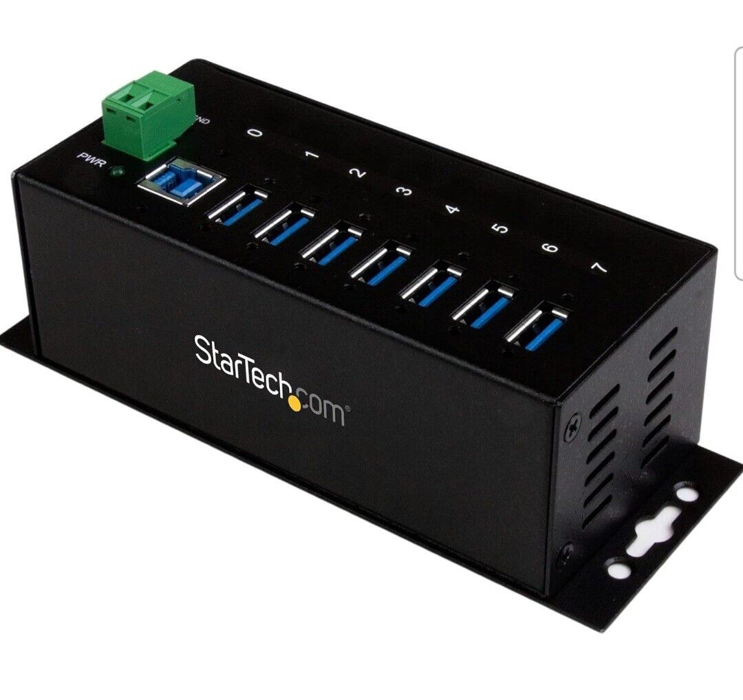 StarTech 7-Port Industrial USB 3.0 Hub ESD and Surge Protection ST7300USBME