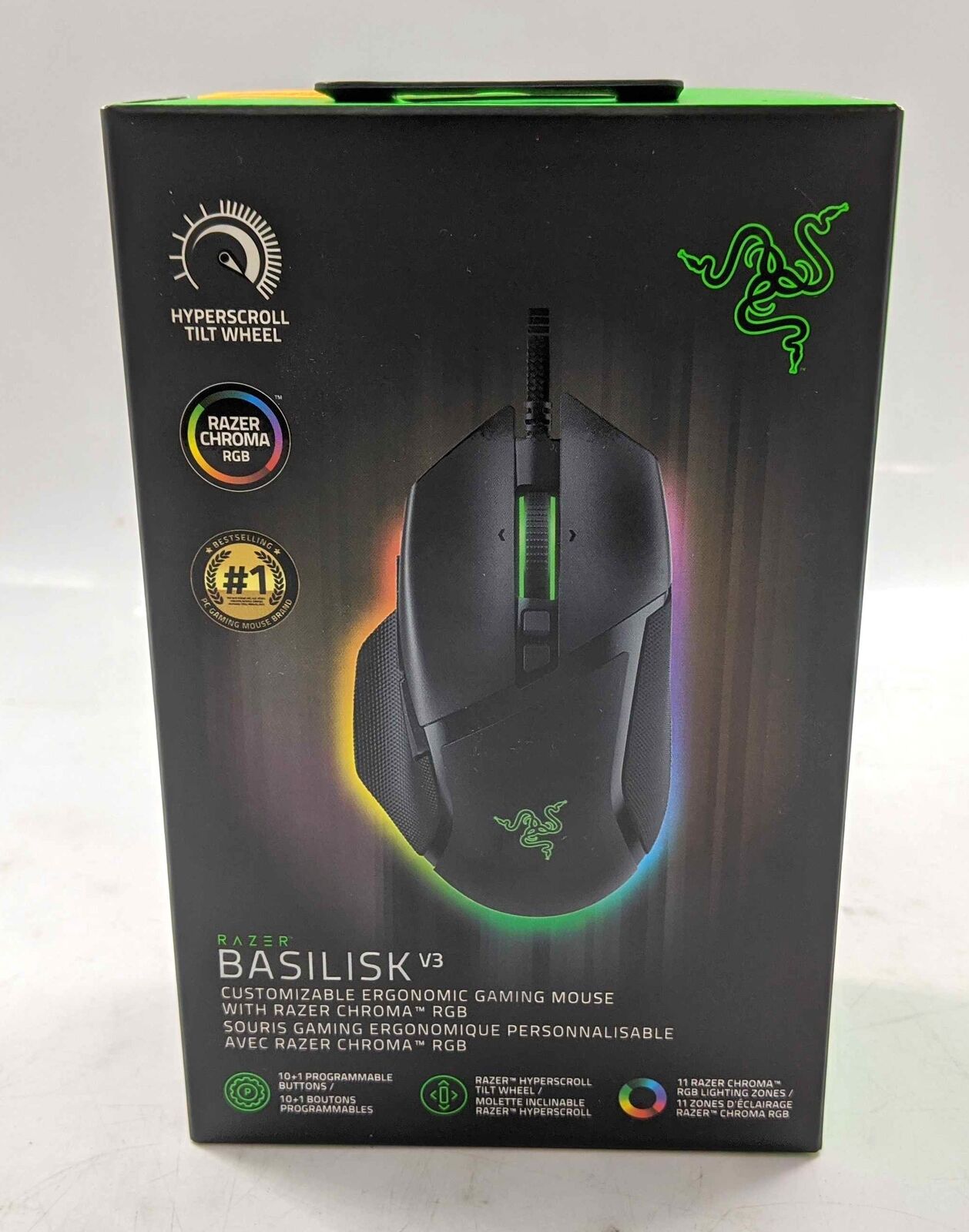 Razer Basilisk V3 Ergonomic RGB Gaming Mouse RZ01-04000100-R3U1