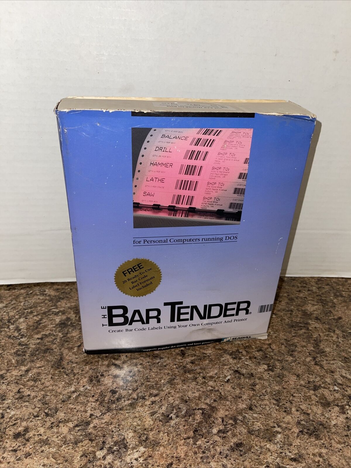 Vintage PC The Bar Tender Seagull Scientific Systems For DOS 3.5 and 5.25 RARE
