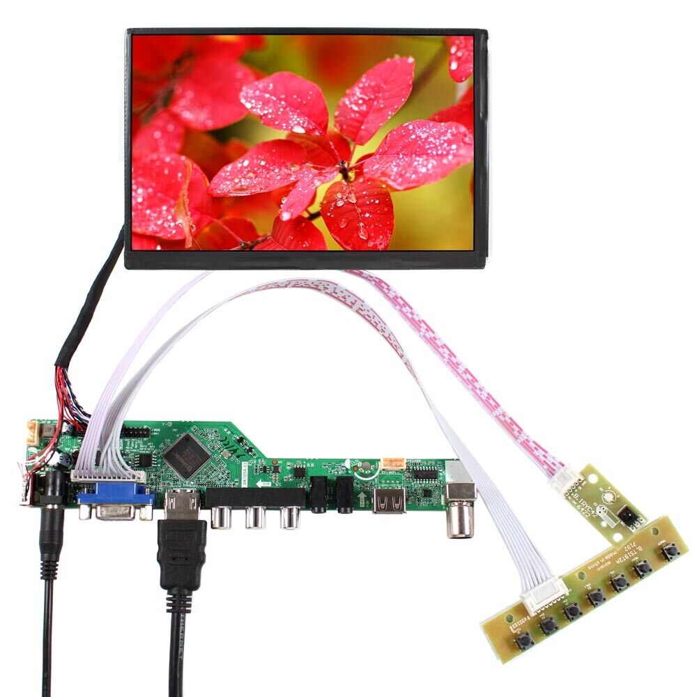 HDMI VGA AV USB LCD Controller Board 7inch N070ICG-LD1 1280X800 IPS LCD Panel