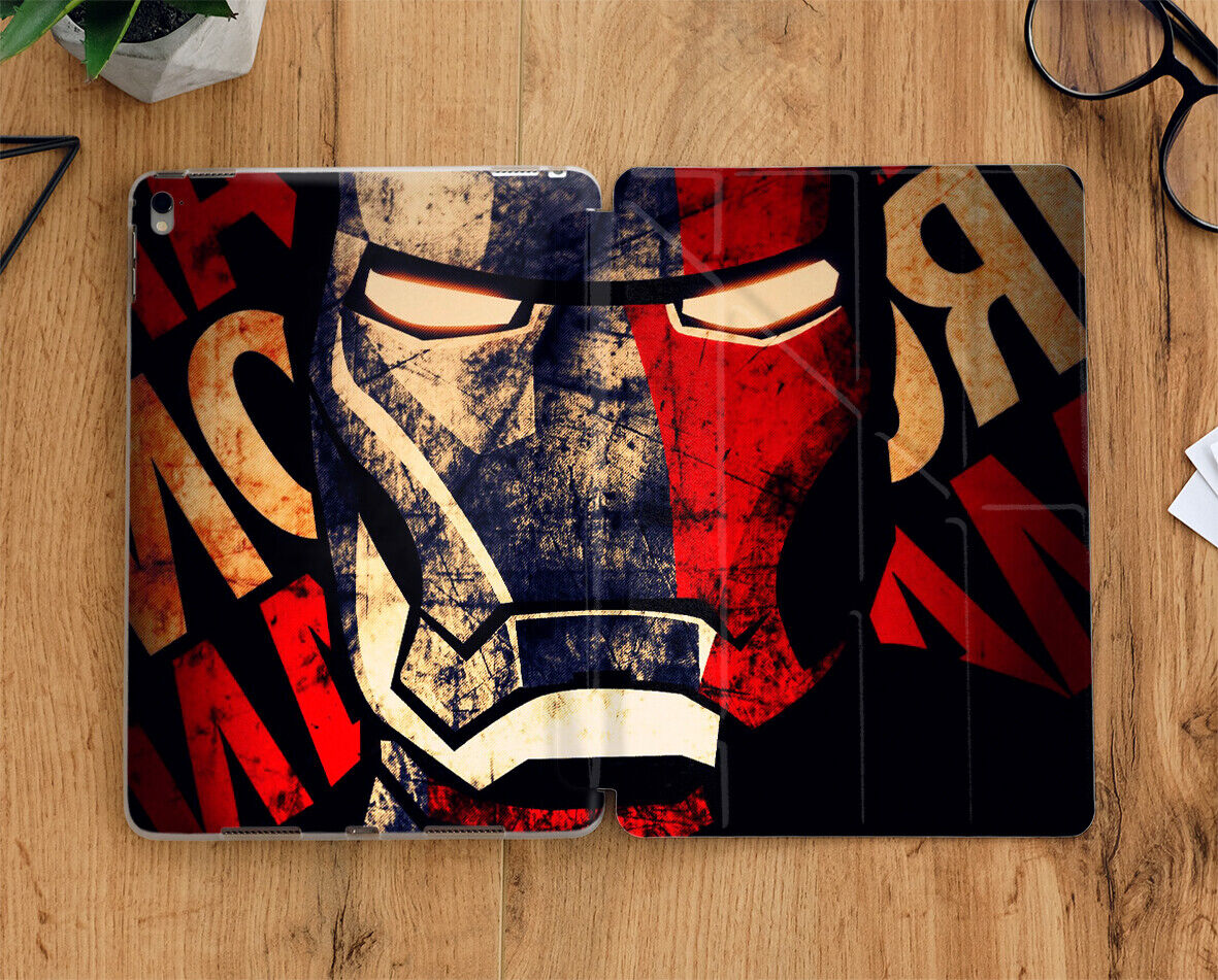 Marvel Iron Man mask iPad case with display screen for all iPad models