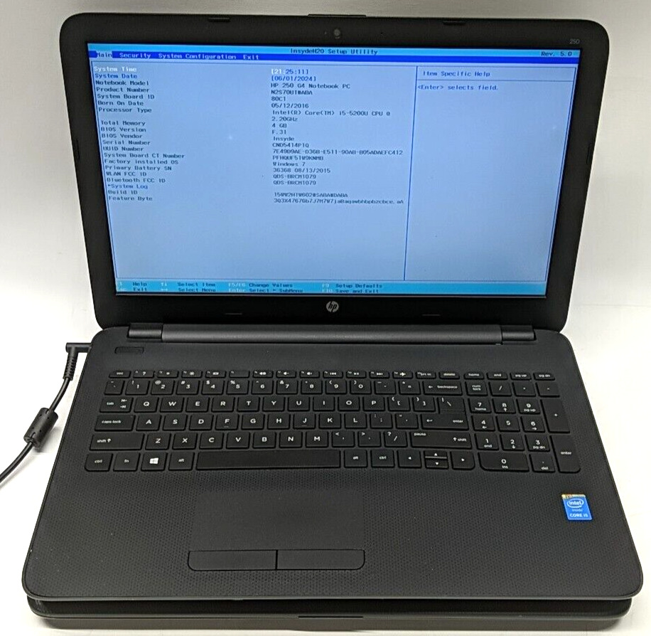Lot of 2 HP 250 G4 NoteBook PC i5-5200u@2.20GHz 4GB RAM No HDD No OS CM462*