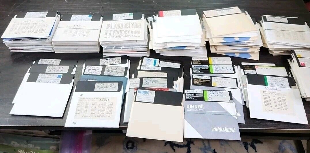 Lot of OVER 190 IBM Floppy Disks Used, 5 1/4