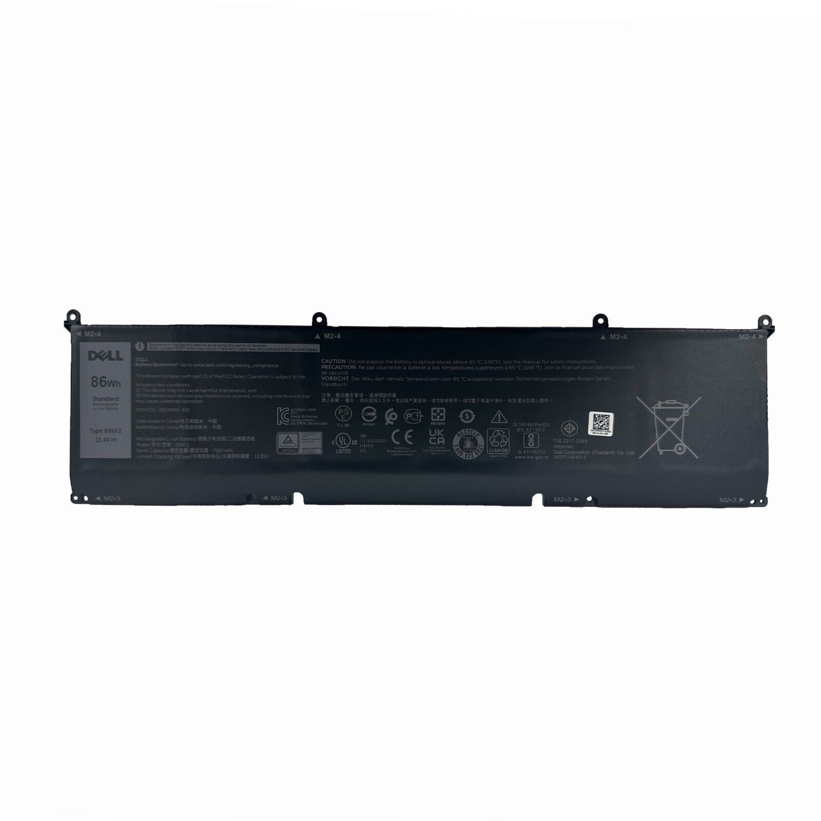 OEM 86WH 69KF2 Battery For Dell XPS 15 9500 9510 9520 Alienware M15 M17 R3 R4
