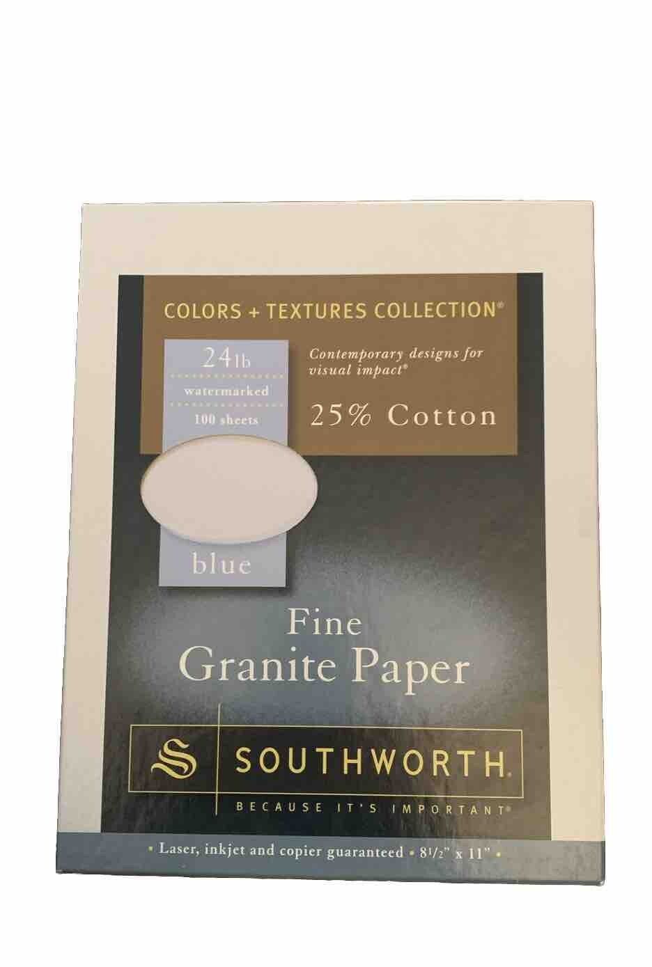 Southworth Colors + Textures Collection Fine Granite Paper Gray. New Open Box.
