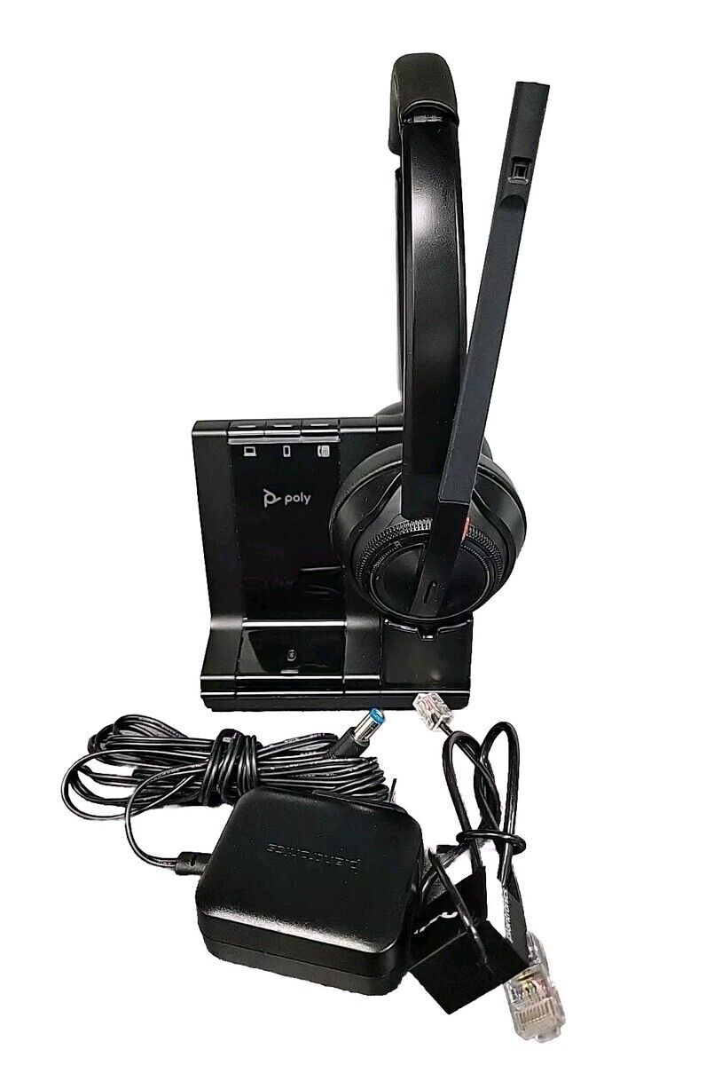 Plantronics Poly W8220 W8200B Savi Wireless Headset and Base