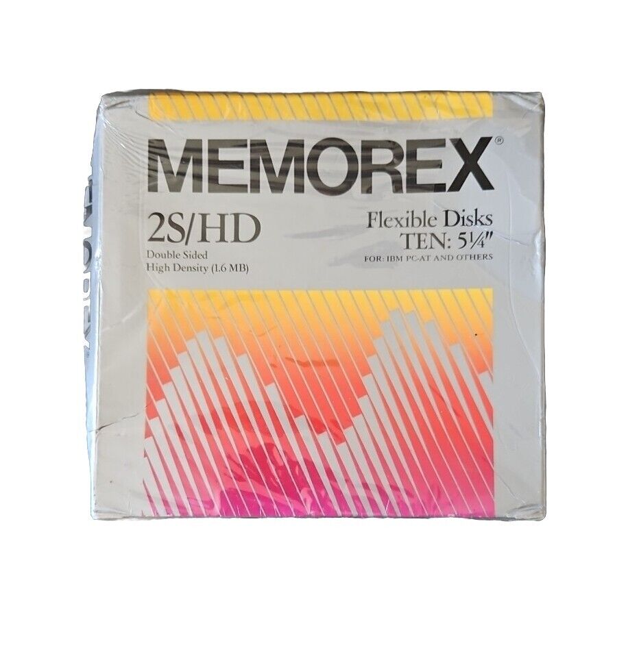 Memorex 2S/HD Flexible Floppy Diskettes (10) 5 ¼” Double Sided NEW