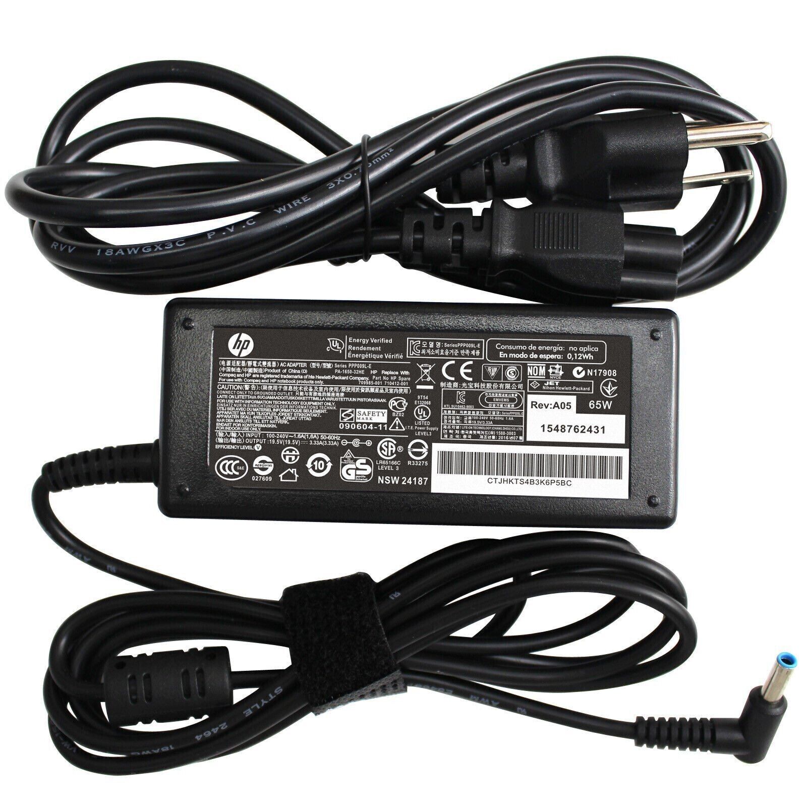 Genuine 65W Charger For HP Elitebook 840 850 G3 G4 Pavilion x360 710412-001