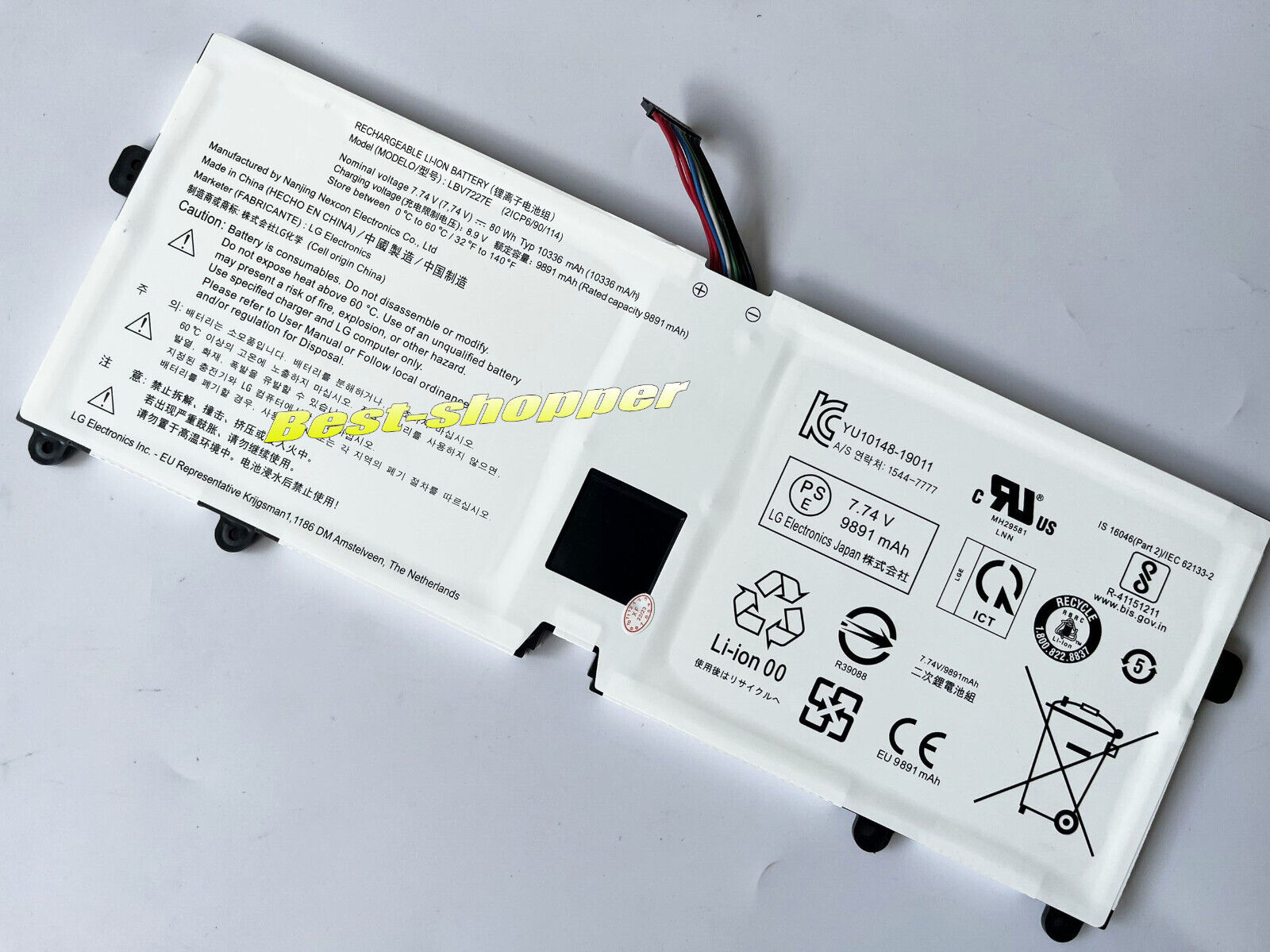 New Genuine LBV7227E Battery For LG Gram 15Z90N 16T90P 17Z90N 17Z90N-VA76 17Z90P