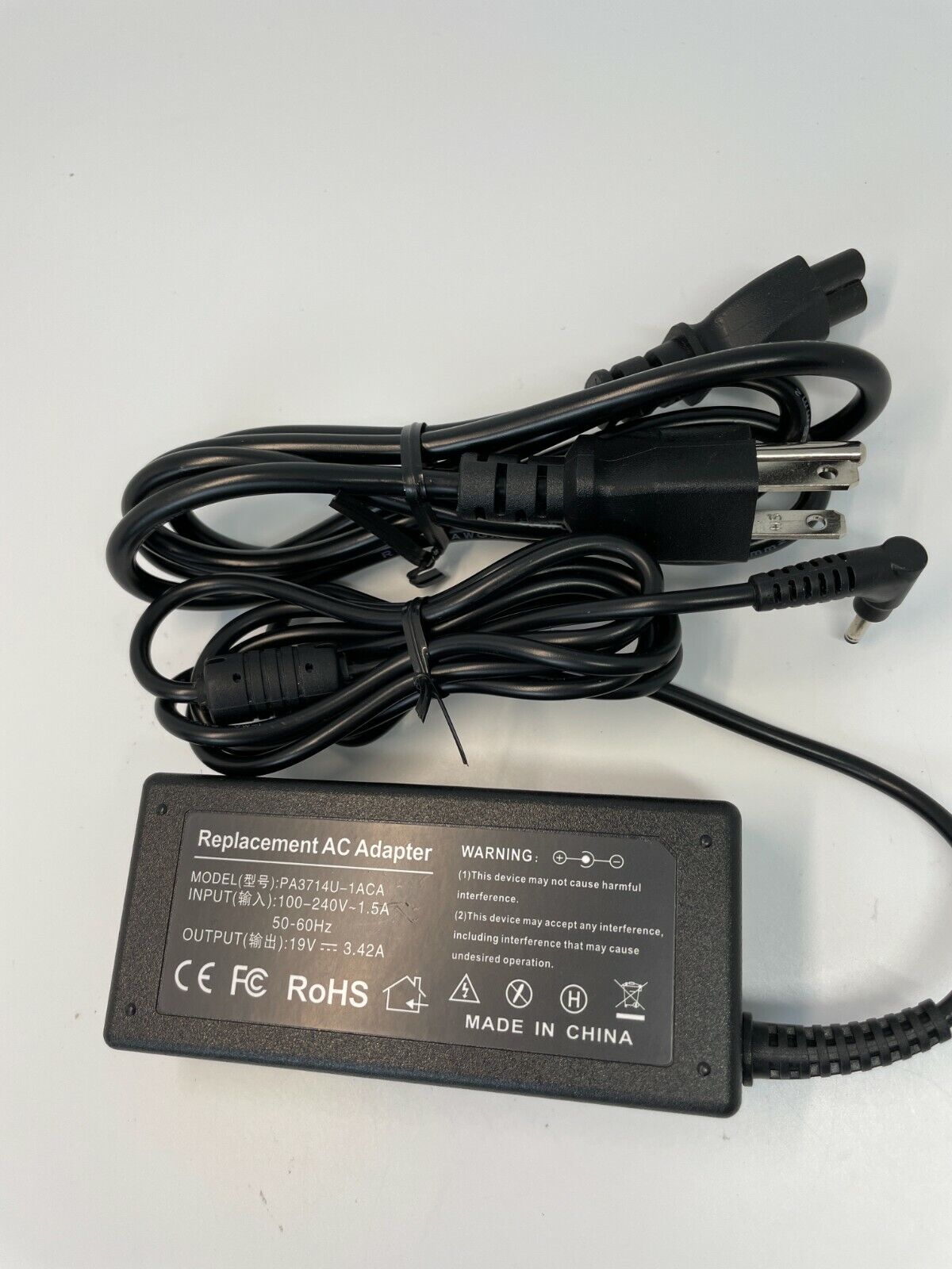Denaq for Asus Aspire & Iconia TAB Laptop Charger AC Power Adapter 19V 3.42A 65W