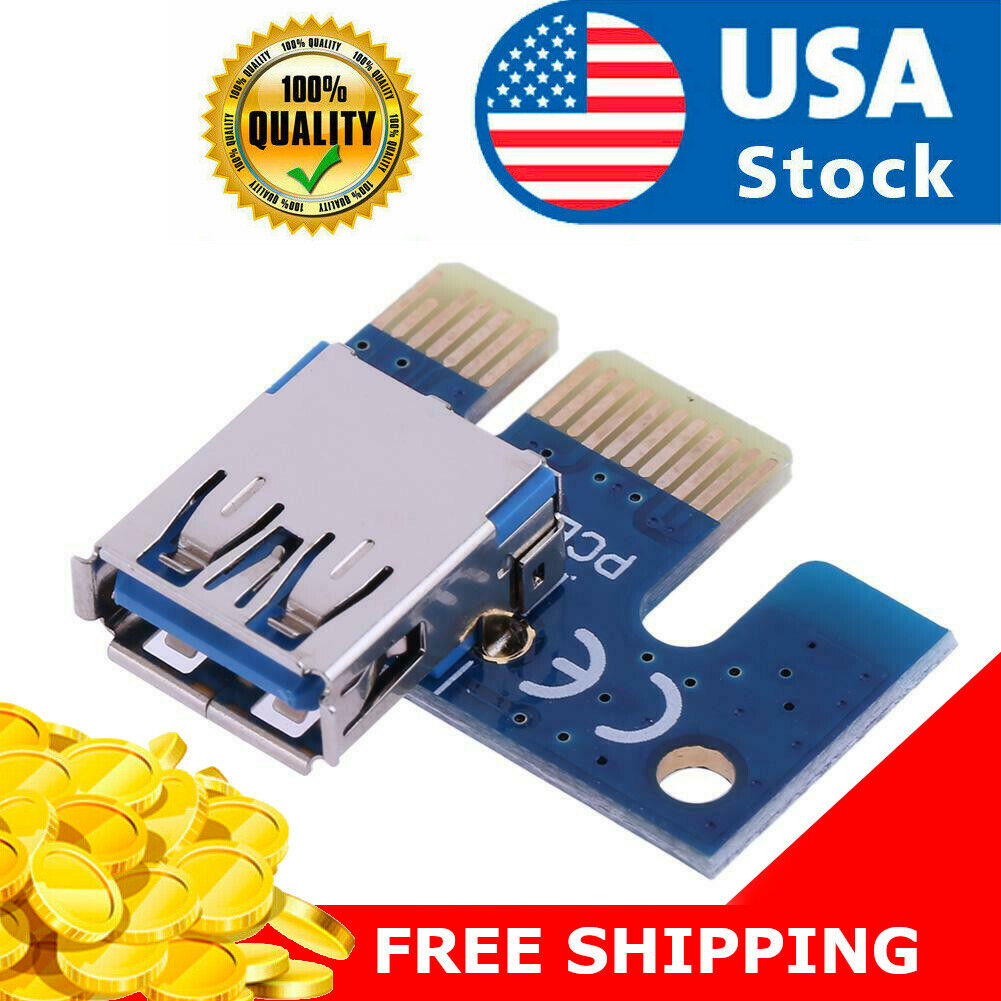 PCIe X1 Adapter PCI E 1X to USB 3.0 Female for PCI Express Riser Mining