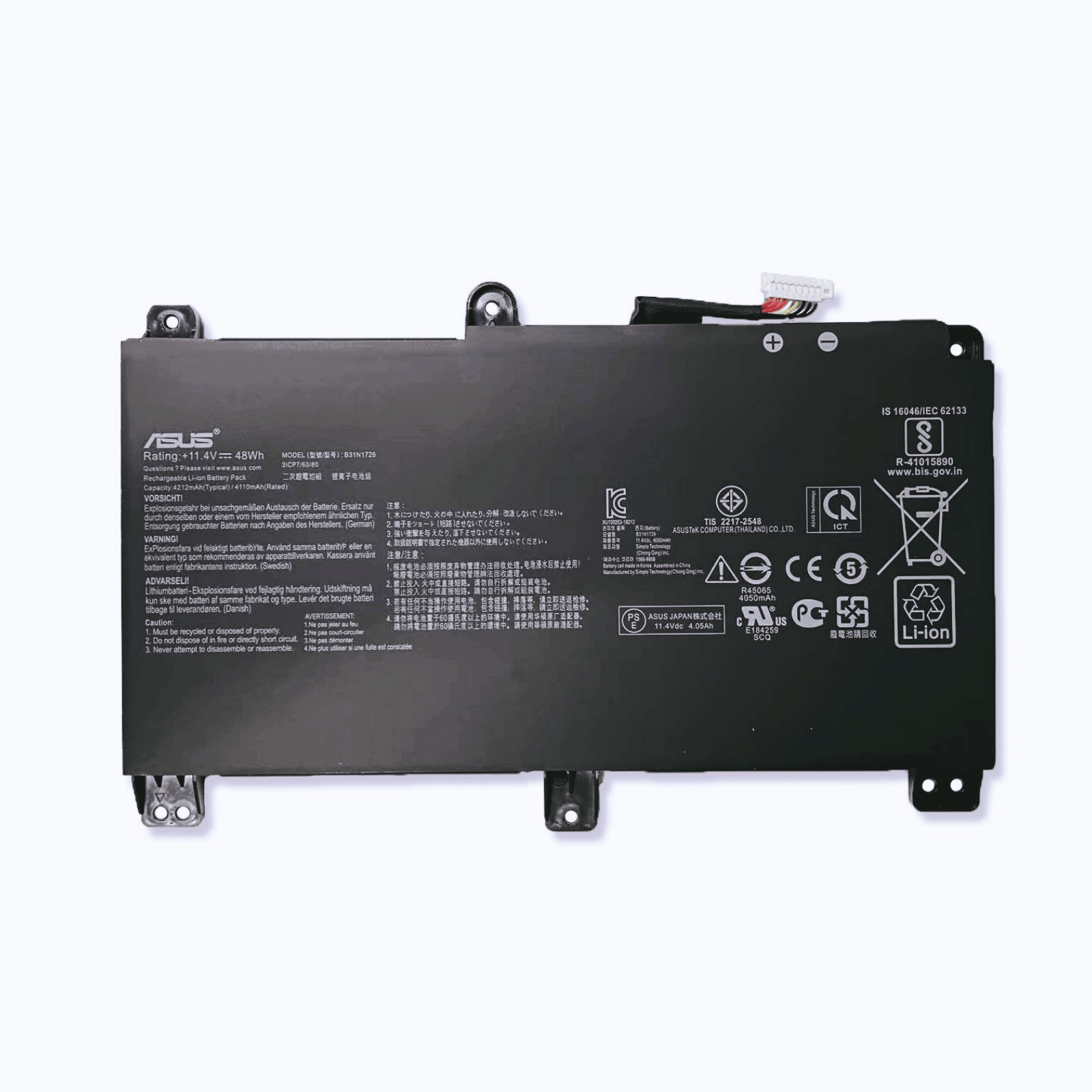 New Genuine B31N1726 Battery For ASUS ROG Strix G15 G512 G512LI G531 G531G FX86